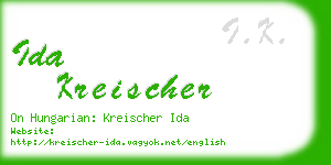 ida kreischer business card